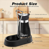 EZYHOME Salt and Pepper Shakers Set with Holder,Red Kitchen Decor and Accessories Farmhouse Gadgets Table Housewarming Gift Christmas Decor Refillable Design (Black)